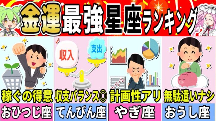 実はお金に愛されている⁉【星座ランキング】【ずんだもん解説】