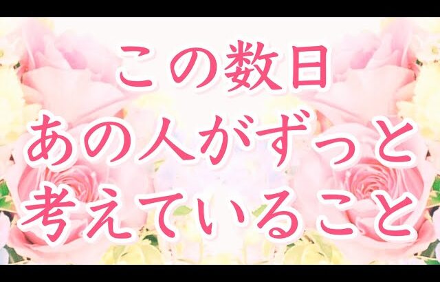 【恋愛タロット】この数日あの人が考えている事💜✨ 【タロットオラクルルノルマンリーディング】