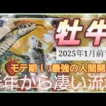 【2025.1月前半🍀】牡牛座さんの運勢🌈新年から凄い流れ！！モテ期😳！?最強のパートナーシップ💓クライマックスを迎える事もありそう✨