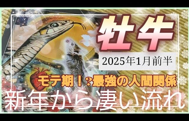 【2025.1月前半🍀】牡牛座さんの運勢🌈新年から凄い流れ！！モテ期😳！?最強のパートナーシップ💓クライマックスを迎える事もありそう✨