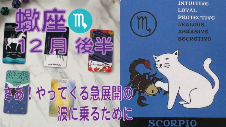 【蠍座】♏️⭐️12月後半⭐️その不安や恐れの本当の正体は何かな？もうすぐやってくる急展開に乗るために、自身の殻を破ってみよう！＃蠍座　 ＃推し活 ＃タロット