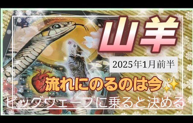 【2025.1月前半🍀】山羊座さんの運勢🌈流れにのるのは今✨ビッグウェーブにのると決める！！！