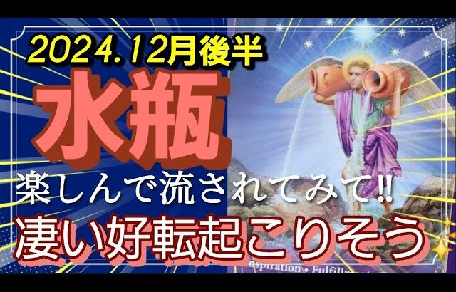 【12月後半🍀】水瓶座さんの運勢🌈楽しんで流されてみてみて‼凄い好転起こりそう✨✨幸せの安定感が凄すぎます😳