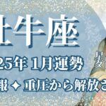 【おうし座】1月運勢　大吉報💪重圧から解放される🌈幸運の鍵は、頑張りすぎないこと【牡牛座 １月】タロットリーディング