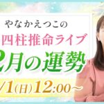 【四柱推命 12月の運勢】使命に目覚めるタイミング！あなたの月間運勢は？四柱推命月間運勢ライブ