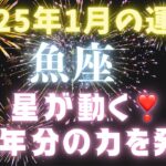 魚座♓️2025年1月の運勢⭐️星が動く❣️14年間溜めてきた力の発揮❗️