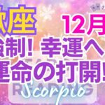 ♏蠍座12月運勢🌈✨大変化！！解放と新たなる展開！否応なく幸運💐✨