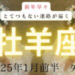 【新年早々】とてつもない連絡が届く❗️  牡羊座　ツインレイ　2025年1月前半タロット　#タロット#タロットカード#占い#タロット占い#ツインレイ_当たる#恋愛 #新年