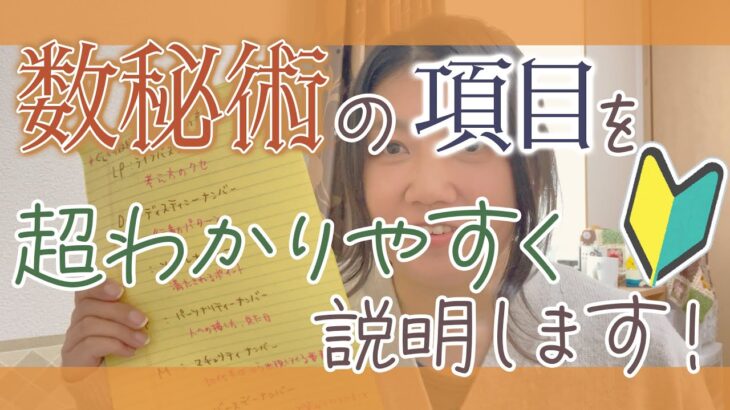 数秘術の項目を超わかりやすく説明するよ！　千明ぐんしの数秘術