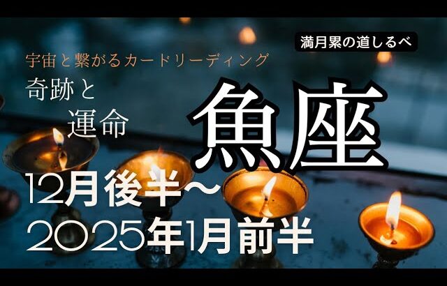 魚座♓️12月後半〜2025年1月前半の運命⭐️来た✨運命の輪㊗️完璧な計画が身を結ぶ👍🏻大好転しますおめでとう🎊