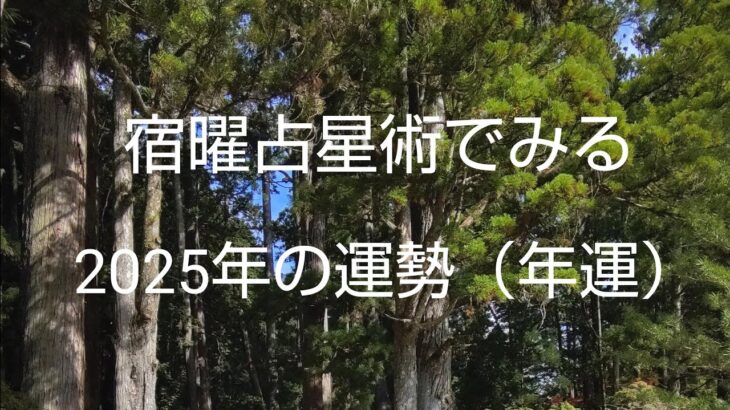 宿曜占星術でみる2025年の運勢(年運)