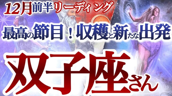 双子座  12 月前半【集大成！ハッピーエンド＆更なるステップアップ】笑顔が成功の秘訣　　　ふたご座  2024年１２月　タロットリーディング