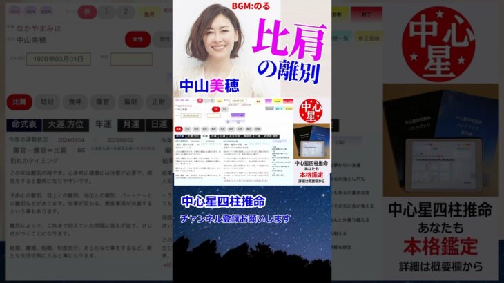 中山美穂さんの運勢 比肩の離別 #中山美穂 #四柱推命 #独立開業 #開業 #Shorts