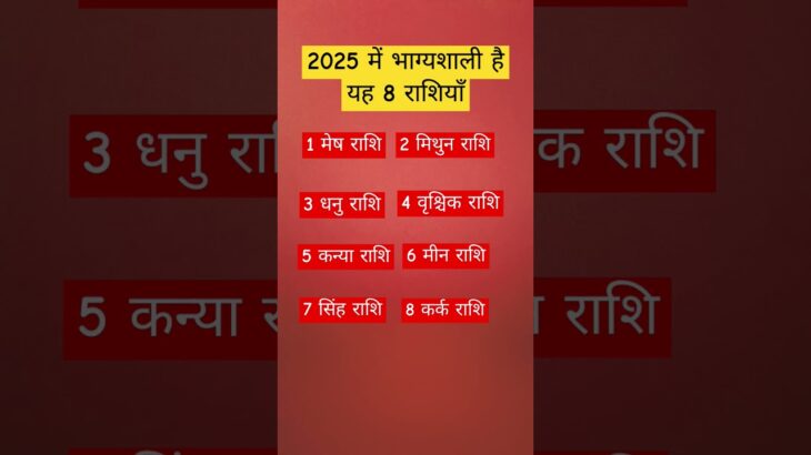 2025 में भाग्यशाली है यह 8 राशियाँ #astrology #astrologer #spritual #shorts