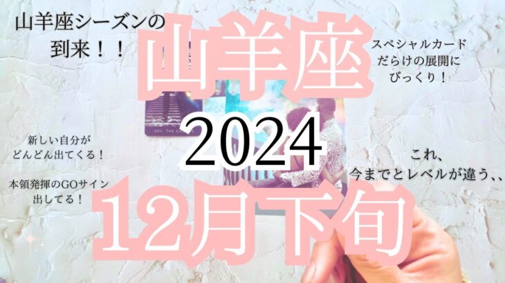 【山羊座♑︎】12月下旬 本領発揮！もう規模が違うカード出てるから。凄いよ山羊座。本来の自分の誕生！最後の最後にスペシャルカード連発です。開かなかった扉が開くよ(長尺すぎて驚いてます)