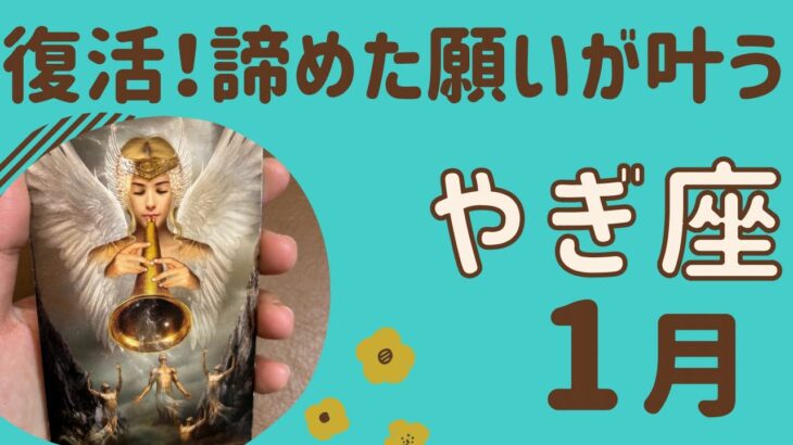 【山羊座】2025年1月♑️すごい急展開‼️諦めてた夢や願いが叶う✨✨才能が開花する❗️