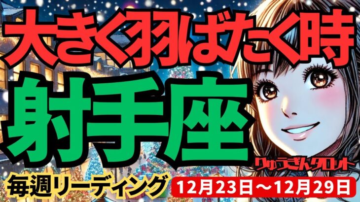 【射手座】♐️2024年12月23日の週♐️大きく羽ばたく時。私らしく。広く、そして高く行く。いて座。タロット占い