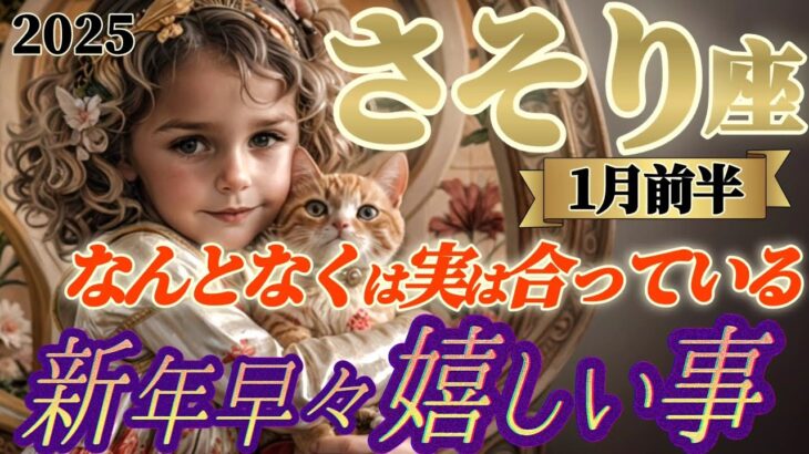 2025年【蠍座♏1月前半運勢】新年早々嬉しい事　なんとなく感じることはだいたい合っている　本当は自分でもわかっている　✡️キャラ別鑑定付き✡️