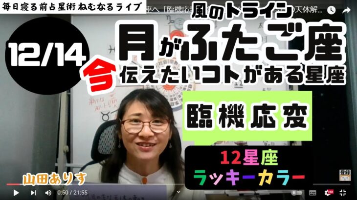 【2024年12月14日の星読み】月はふたご座へ「臨機応変に物事を進めよう」「今日の天体解釈と今！今伝えたい事がある星座は？ハッピー占い・占星術ライター山田ありす