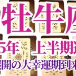 【牡牛座　2025年前半の運勢】苦労が報われる。復活と願望成就の最強カード出ています