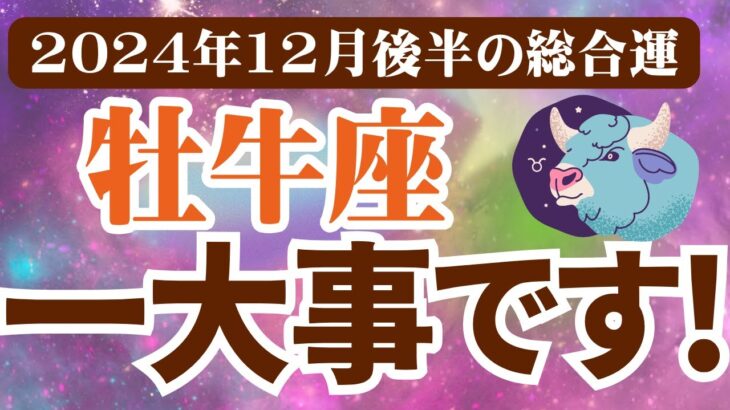 【牡牛座】2024年12月後半おうし座の恋愛運、金運、健康運をタロットと占星術で鑑定