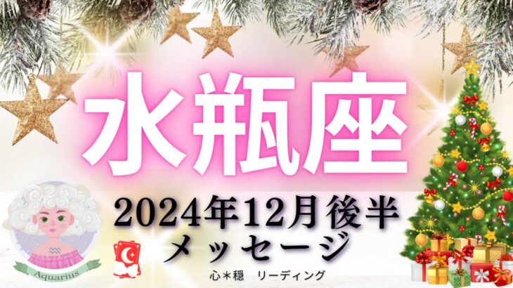 【みずがめ座12月後半】2025年に何を持っていく⁉️自分の心の声を聞いてあげて💗フラットに✨