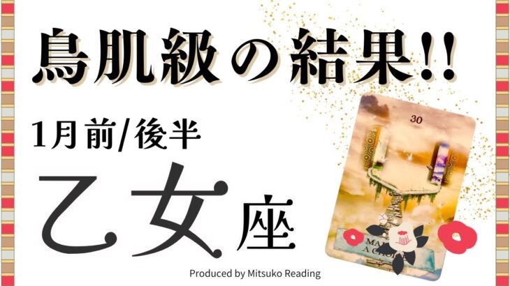 乙女座1月【鳥肌回】こんな結果って、、、‼️あなたが輝くターンです❗️前半後半仕事恋愛人間関係♍️【脱力系タロット占い】