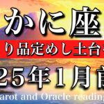 かに座♋︎2025年1月前半 泳がせてOK💫じっくり品定めし土台を作る👑　Cancer tarot  reading