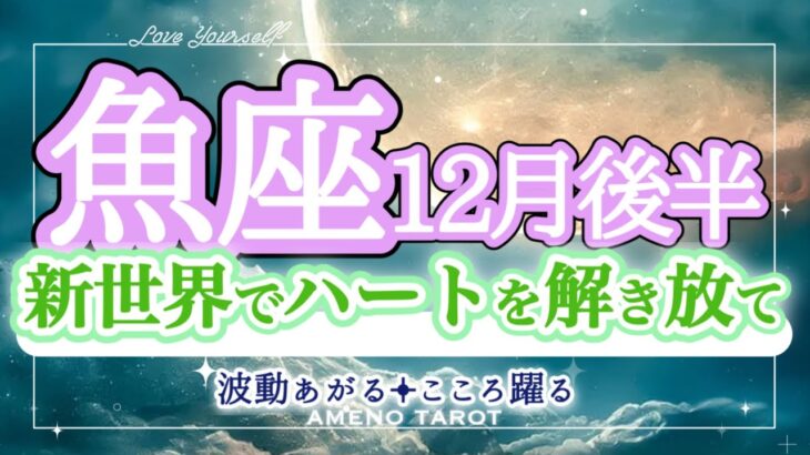 魚座12月後半🪽新世界・新ステージへ🐉✨ハートを解き放とう💗もっともっと自由になっていい‼️✨