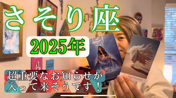 【蠍座】2025年の運勢　シンクロ起こりまくり😳超重要なお知らせが入って来そうです！