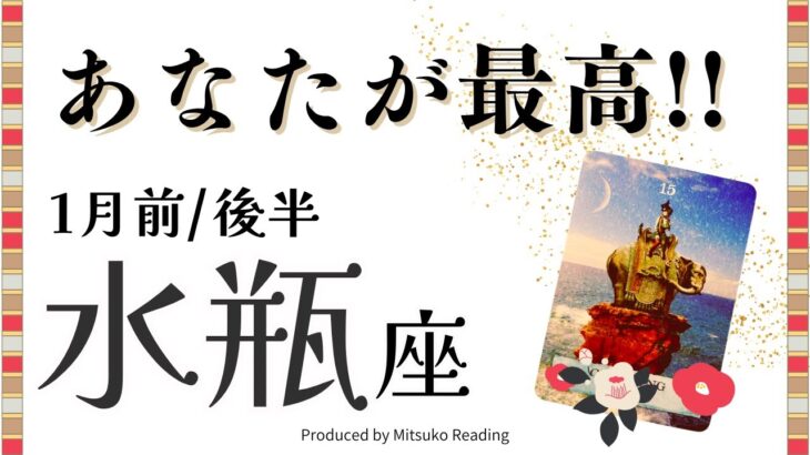 水瓶座1月【あなたは最高】マジで素晴らしい❗️自信を持って進む時❗️前半後半仕事恋愛人間関係♒️【脱力系タロット占い】