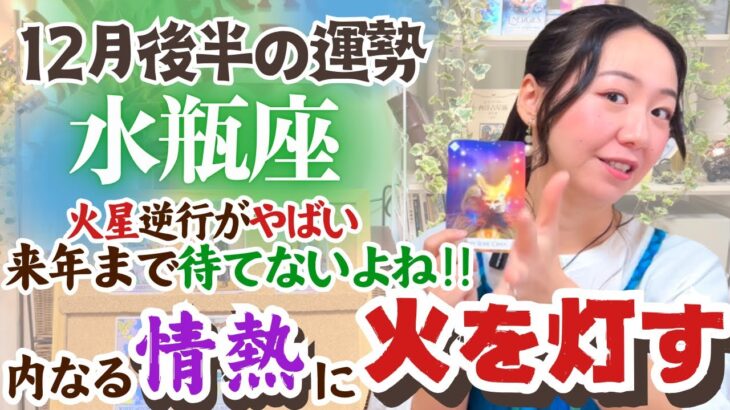 【水瓶座12月後半の運勢】明日やろうはバカヤローかもしれないぞ！！