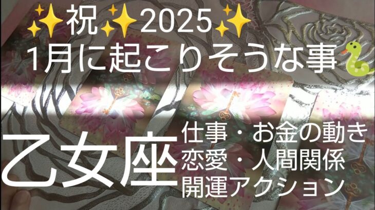 【乙女座♍️1月運勢】🐍中旬に呪縛からの解放と脱皮‼️変わり目‼️#占い #運命#スピリチュアル #オラクルカード #乙女座1月 #おとめ座1月#カードリーディング#恋愛#仕事#個人鑑定級#タロット