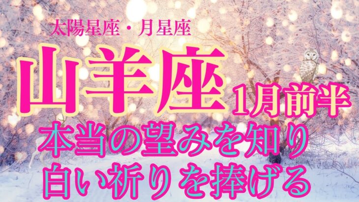 【1月前半🎍山羊座】太陽星座、月星座あ山羊座のあなたへ✨本当に望んでいることを見つけた？