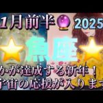 魚座♓️さん⭐️2025年✨1月前半の運勢🔮何かが達成する新年‼️宇宙の応援が入ります✨タロット占い⭐️