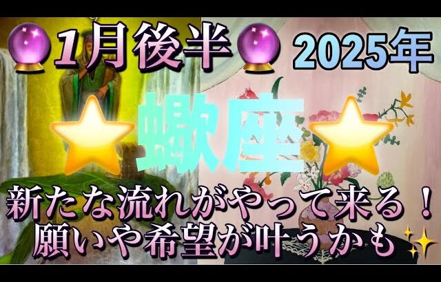 蠍座♏️さん⭐️1月後半の運勢🔮新たな流れがやって来る‼️願いや希望が叶うかも✨タロット占い⭐️