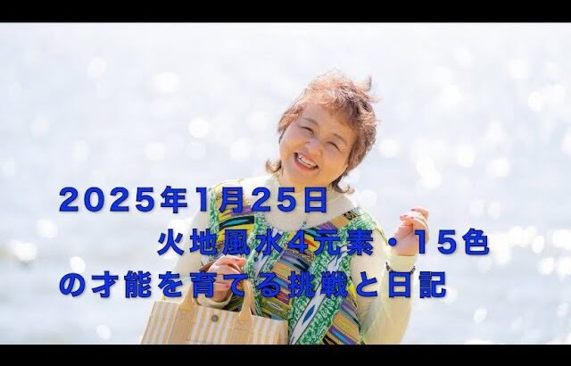 2025.1.25(土)　「フェアリー ゴッドマザー アイズメソッド」 火地風水4元素・ 15色の才能を育てる挑戦と日記