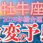 【牡牛座】2025年総合運　おうし座さん　回避できます！【激変の予感】の年