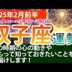 ふたご座【2025年2月前半の運勢】少しずつ着実に進む2週間！タロットと星の導き✨