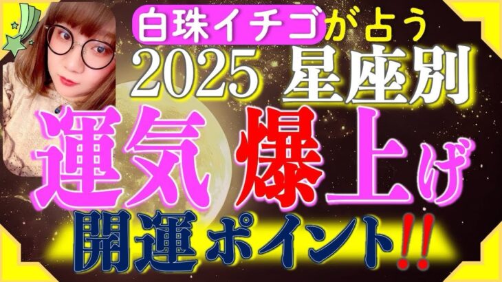 ★忖度なし★2025年星座別・運気爆上げ開運ポイント！！