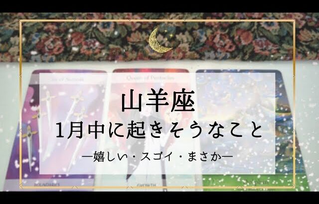 【山羊座】1月運勢🌟即座に来ます。心配事つぶしはもうしなくてOK！