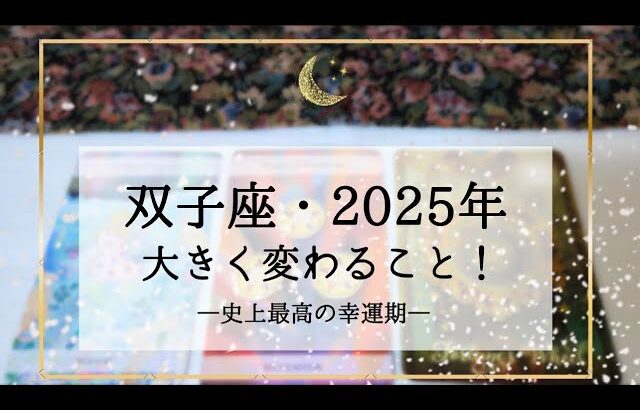 【双子座】2025年運勢🌟この上ない！歯車がカチッと噛み合い何をやっても上手くいく