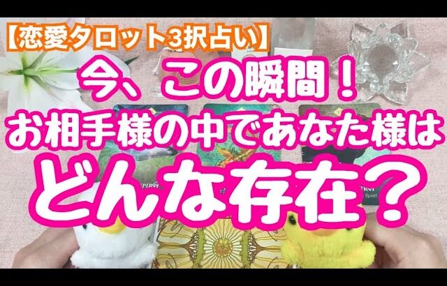 今、この瞬間！お相手様の中であなた様はどんな存在？恋愛タロット3択占いでリーディング鑑定しました♪バランガン西原さゆり