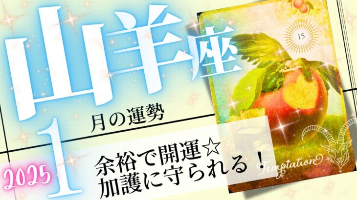 山羊座♑️2025年1月の運勢🌈運勢が拡大する❗️✨開運の余波が周りに広がる💖癒しと気付きのタロット占い