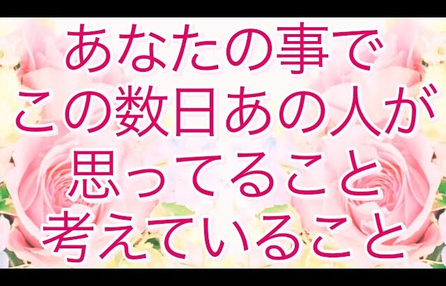 【恋愛タロット】あなたのことでこの数日あの人が思ってる事、考えている事🩷【タロットオラクルルノルマンリーディング】