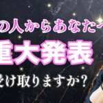 あの人からの重大発表、覚悟はできてる？近未来鑑定【男心タロット、細密リーディング、個人鑑定級に当たる占い】