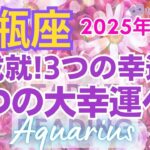 ♒水瓶座2025年1月運勢🌈✨救世主現る！！願望成就！運命制覇で大幸運へ💐✨