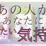 あの人があなたに伝えたい気持ち 【 恋愛・タロット・オラクル・占い 】