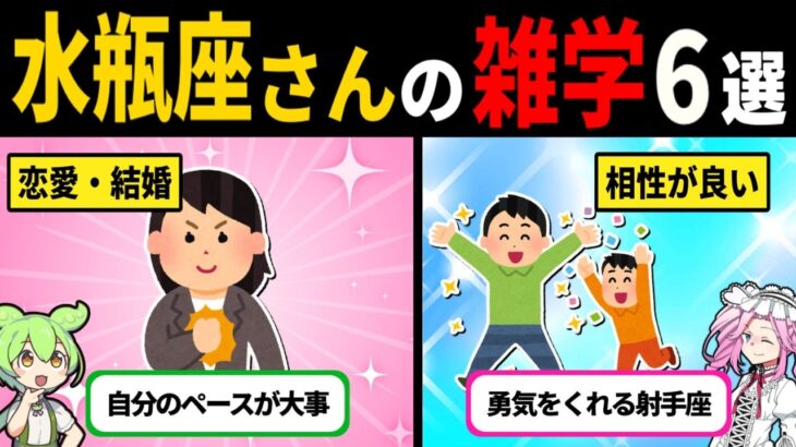 【水瓶座さん】自由！博愛！個性的な星座【12星座トリセツ】【ずんだもん解説】