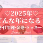 新しい1年がやってきました🐍✨【2025年運勢💫】どんな1年になる？恋愛運・仕事運・金運・ラッキーカラー【タロット🔮オラクルカード】人生・夢・目標・未来・仕事・人間関係・恋愛・出会い・片思い